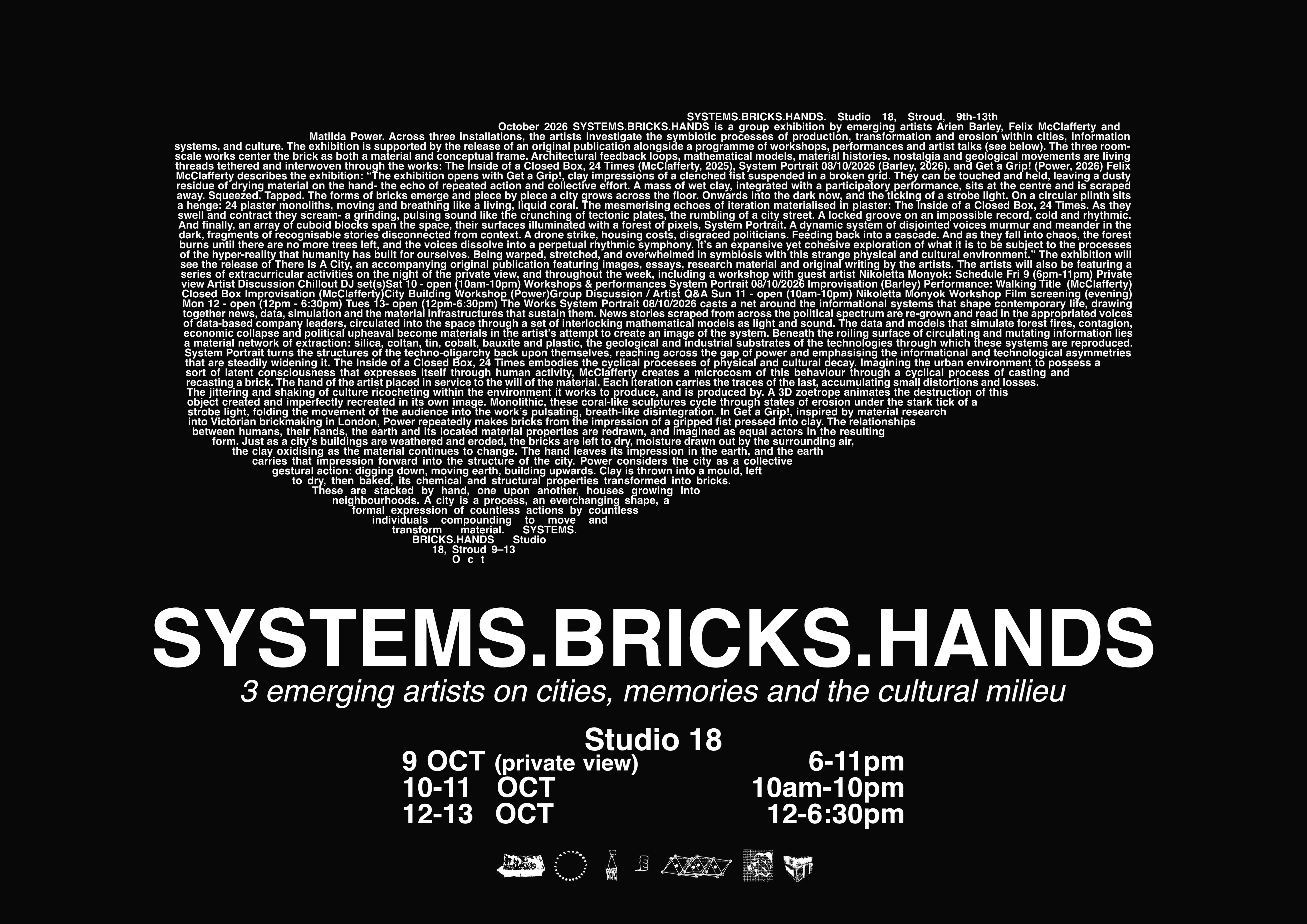 New Exhibition: SYSTEMS.BRICKS.HANDS 9-13 Oct 2026